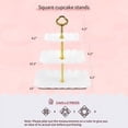 thumbnail image 2 of NWK 5 Piece Cake Stand Set with 2 of 3-Tier Cupcake Stands + 3X Appetizer Trays Perfect for Wedding Baby shower Graduation New Year Birthday Tea Party(Golden Struct)), 2 of 6
