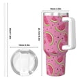 thumbnail image 4 of Goofa Watermelon Print 40oz Ice Bully With Handle And Straw Stainless Steel Vacuum Insulated Cup And 2 In 1 Straw Lid, 4 of 8