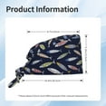 thumbnail image 4 of Yiaed Sardine Print Turban Hat for Women Men Comfortable Adjustable Cleaning Working Cap with Sweatband, 4 of 4