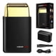 thumbnail image 1 of Afeitadora de láminas HIENA PRO para hombre, recortadora de láminas eléctrica doble, afeitadora eléctrica profesional, afeitadora apurada, inalámbrica, recargable con USB, color negro dorado, 1 of 5