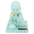 thumbnail image 1 of Chinese Little Buddha Monk Statue, Solar Power Little Monk Figurine Plastic Automatic Nodding Decorative  For Home, 1 of 8