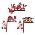 thumbnail image 6 of MOMOJIA Christmas Wooden Door Hangings Santa Reindeers Carving Wall Ornament For Indoor Outdoors Holiday Season Home Decoration Easy Installation, 6 of 6