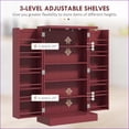 thumbnail image 3 of Kitchen Pantry Storage Cabinet | HOMCOM 41" Red Freestanding with 12 Door Shelves, Adjustable 5-Tier Shelves | MDF, 3 of 10