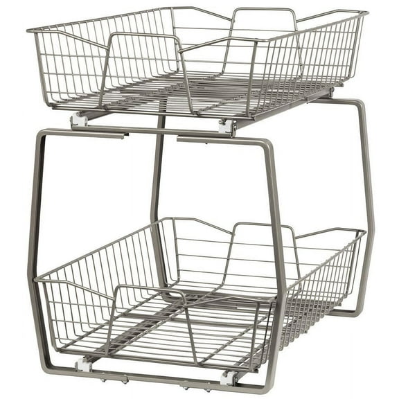 Closetmaid 2T-Kcpo-1814 18" H X 14" W 2 Tier Kitchen Cabinet Pull Out Bottom Mount Basket