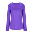 thumbnail image 6 of Txenfivo Womens Thermal Tops Long Sleeve Crewneck Basic Winter Shirts Solid Color Plus Size Blouse Loose Fit Casual Tshirt, S-4XL, 6 of 6