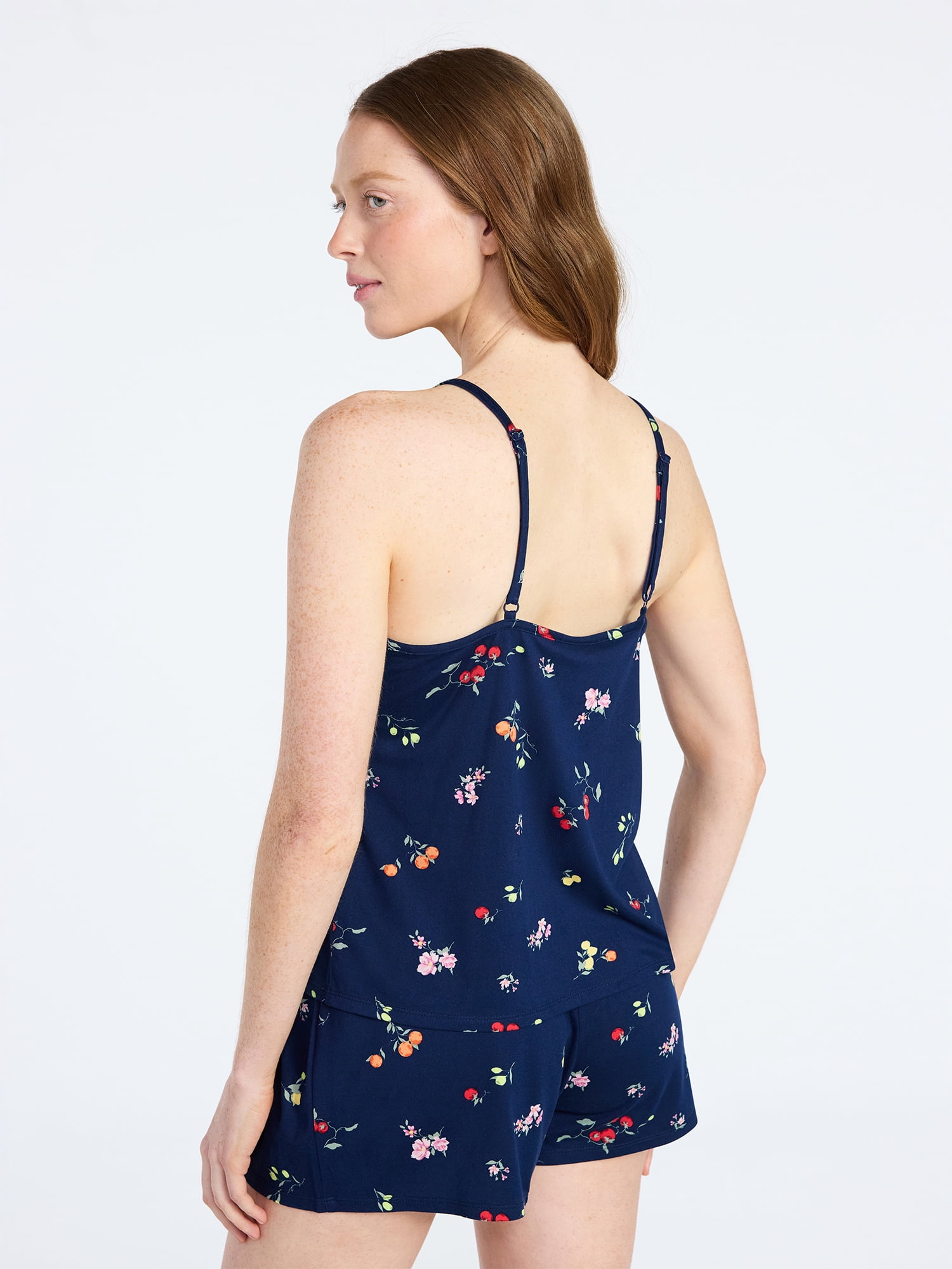 Joyspun Women’s Dreamy Soft Collection Lace Trim Knit Cami and Shorts Set, Sizes XS-3X