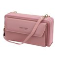 thumbnail image 1 of Bolso de Mano Sunnimix para Mujer Ligero Cuadrado de Cuero PU Rosado, 1 of 8