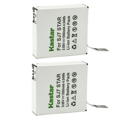 Kastar 2 Pack Battery Compatible with SJCAM SJ7 Star SJCAM SJ7B Battery and Charger SJCAM SJ7 Star 4K Ultra HD Action Camera SJCAM SJ7 Star Sport Camera