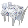 thumbnail image 5 of EREHome Horizontal Stripes Tablecloths Green Table Top Decoration 60x104 inches, 5 of 5