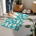 thumbnail image 4 of Turquoise Daisy Flower Pattern Door Rugs,Washable Non Slip Door Mats Indoor,Decorative Door Mats,Entry Mat Indoor for Entrance,Bedroom,Kitchen,Bathroom,16"x24", 4 of 6