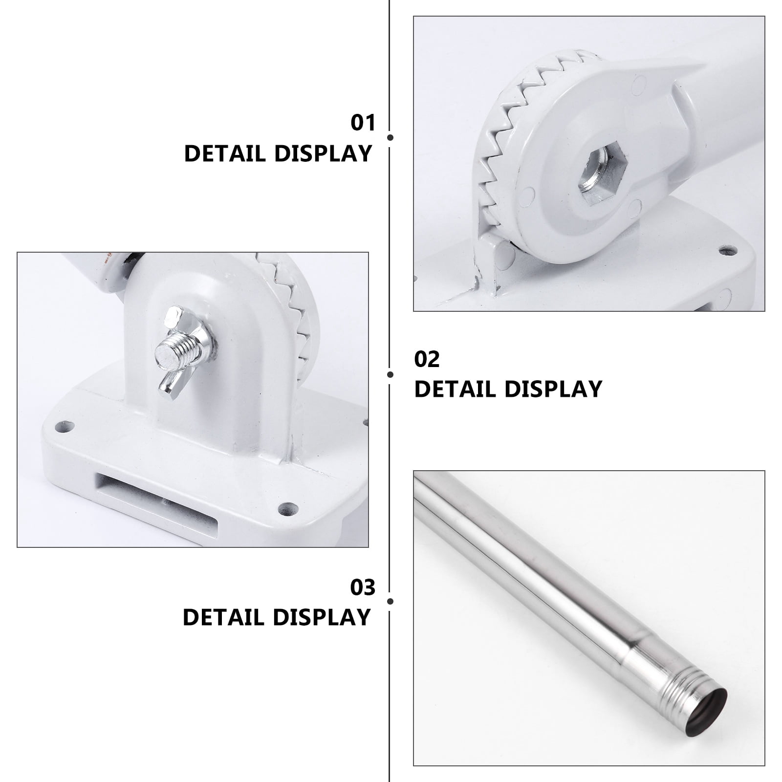 HONMEET Rustproof Alloy Wall Mount Flag Pole Holder, Weather Resistant for Roofs, Trucks, Outdoor Display and Garden Use