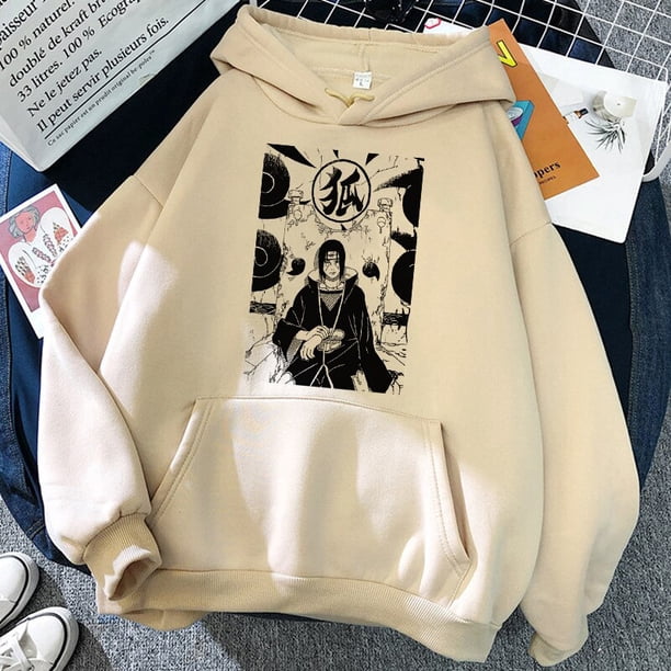 Sudadera con capucha de Anime japonés Naruto Akatsuki para mujer, Sudadera con capucha con gráfico de dibujos animados divertidos, sudaderas de Manga Harajuku Unisex