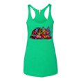 thumbnail image 2 of Wild Bobby, Colorful Rainbow Cat Animal Lover Tri-Blend Racerback Tank Top, Envy, Small, 2 of 3