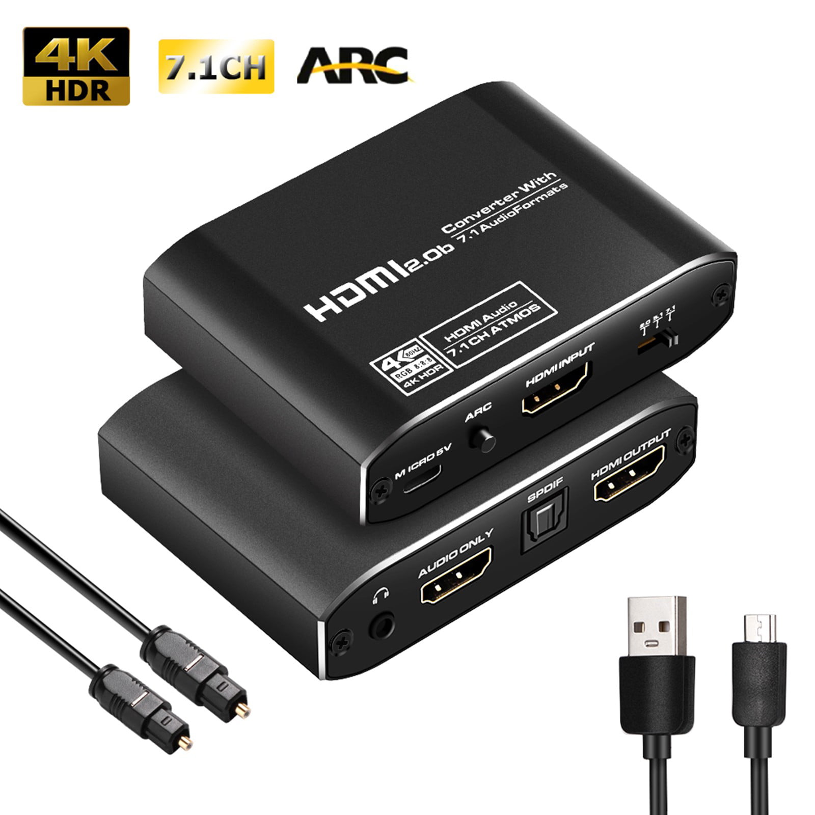 4K@60Hz HDMI Audio Extractor with 7.1CH Atoms Converter - Walmart.com