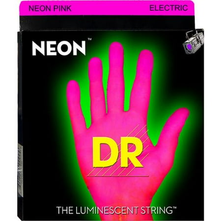 Nickel Heavy Electric Guitar Strings - DR Strings NPE-11 Coated Nickel Hi-Def Pink Electric Guitar Strings, Heavy Multi-Colored