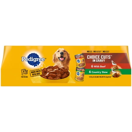 UPC: 0023100033211 | Pedigree Choice Cuts Gravy Wet Dog Food Variety Pack 13.2 oz Cans (12 Pack)