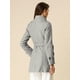 thumbnail image 5 of Abrigo de invierno con cinturón y bolsillos con doble botonadura y cuello alto para mujer gris M, 5 of 7