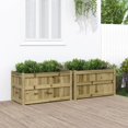 thumbnail image 1 of vidaXL Garden Planters 2 pcs Impregnated Wood Pine, 1 of 5