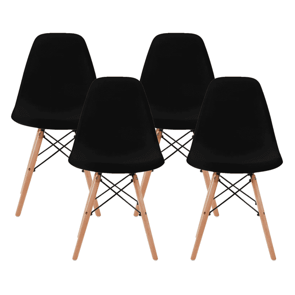 Set de 4 Sillas Minimalistas STAY ELIT COLOR negro