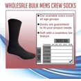 thumbnail image 7 of Yacht & Smith Wholesale Bulk Mens Crew Socks, Cotton Big And Tall Plus Size Socks Size 13-16, 7 of 7