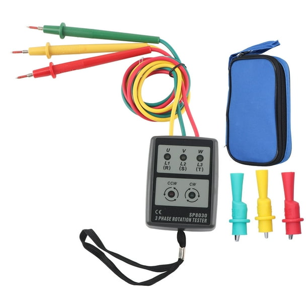 Phase Sequence Meter, Handheld Rotation Tester 3 Phase High Accuracy