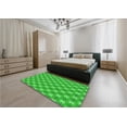 thumbnail image 4 of Ahgly Company Indoor Round Patterned Neon Green Area Rugs, 5' Round, 4 of 6