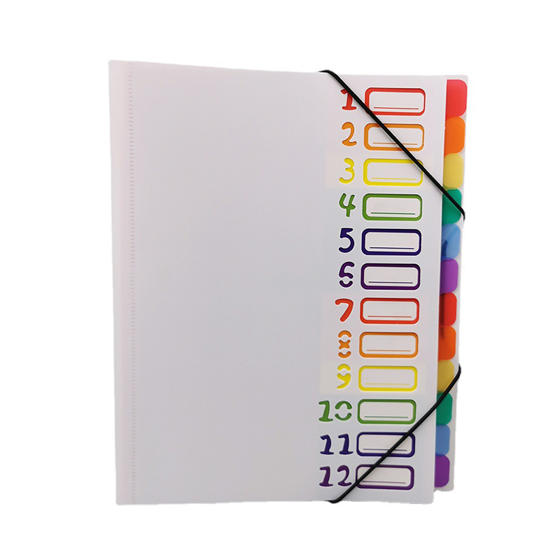 File Folder Rainbow Color Digital Index Card Folder Classification Page