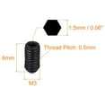 thumbnail image 2 of Uxcell Ball Point Set Screws, M3 x 6mm High Carbon Steel Metric Spring Hex Socket Grub Screw 20 Pack, 2 of 7