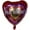 Happy Valentine's Day Striped, variant on PMU Valentine’s Day Inch Heart Shaped Pink 18 Inch Mylar-Foil Balloon Valentine's Day, Proposal, Special Events, Photo Props Party Decoration and Accessories Purple Pkg/1