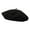 Black_One Size, variant on HUANLEDASH Women Beret Hat Solid Color Elastic Warm Soft Painter Hat Autumn Winter Travel Daily Wear Fashion Accessory