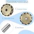 thumbnail image 3 of Uxcell Door Hole Cover Plate Zinc Alloy Wave Round Deadbolt Cover Plate Door Reinforcement Plate Chrome Plated, 3 of 6