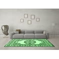 thumbnail image 3 of Ahgly Company Indoor Round Oriental Emerald Green Modern Area Rugs, 3' Round, 3 of 4