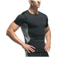 thumbnail image 2 of Mrmaere Men's Short Sleeve Compression Tee Streamlined Pull-On Design Stretchy Fabric Dry Gym Fitness Training Wear Black L, 2 of 9
