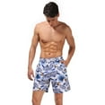 thumbnail image 3 of WOLLED Family Matching Swimsuit Father and Son Floral Print Beachwear Pants Daddy and Me Swimming Elastic Shorts, 3 of 10