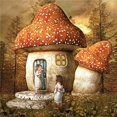 thumbnail image 1 of Cuadros Decorativos Kit de bordado de punto de cruz de pintura de diamante de taladro completo 5D DIY (Mushroom05) Wdftyju embutido en tela, 1 of 9