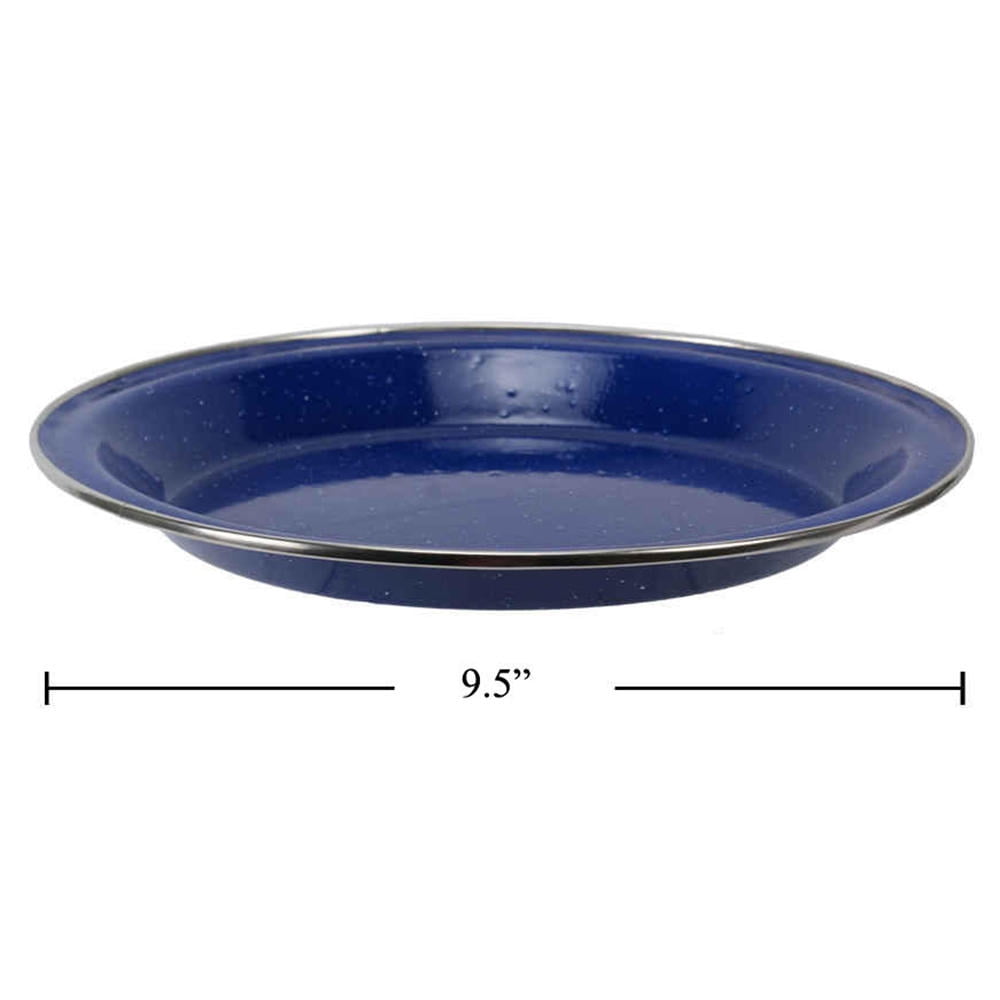 Enamel Plate Camping Plates Tableware, Blue, 9.5" x 1.18" Walmart Canada