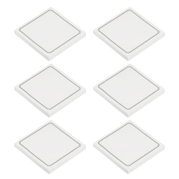 Uxcell 3" x 3" Sticky Notes with Border, Self-Adhesive Memo 80 Sheets/Pad, White, 6 Pack