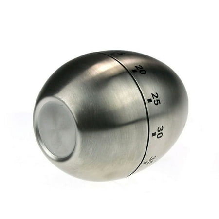 

Christmas Deal Stainless Steel Egg Shaped Kitchen Timer 60 Minute Alarm