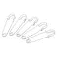 thumbnail image 1 of Uxcell Safety Pins 2.48 Inch Large Metal Sewing Pins White 50Pcs, 1 of 5