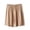Khaki, variant on Womens Shorts Plus Size Sleepwaer Summer Casual High Elastic Waisted 7 Inch Comfortable Loose Homewear Shorts