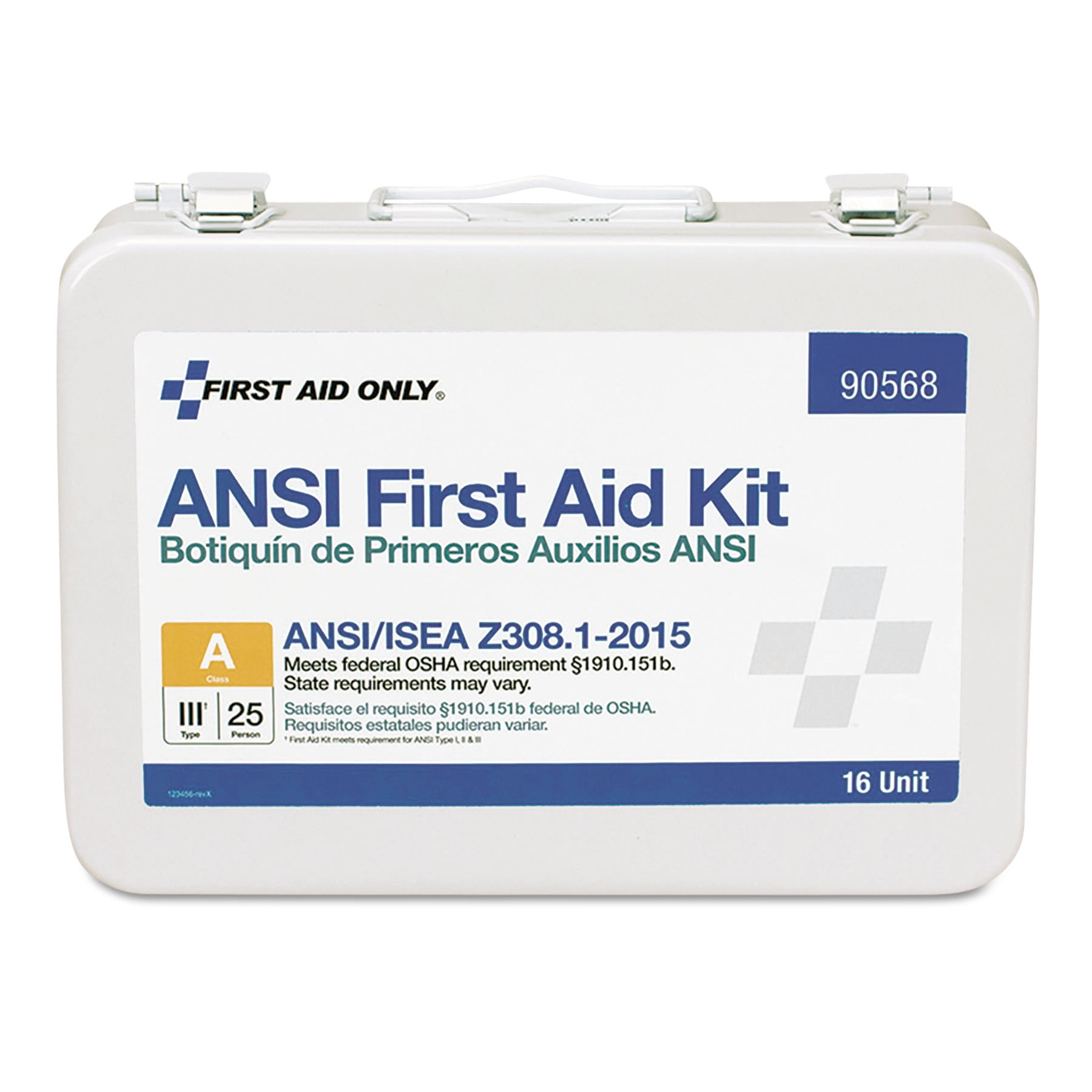 First Aid Only Unitized ANSI Compliant Class A Type III First Aid Kit for 25 People, 16 Units