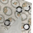 thumbnail image 4 of Ambesonne Floral Grommet Curtain, Rose Pattern Vintage Romance, 50"x96", Eggshell Green and Dark Peach, 4 of 5