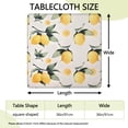 thumbnail image 2 of Yellow Lemon Fruits White Pattern Square Fitted Tablecloth with Elastic Edge,Square Table Cover,Washable Elastic Table Cover for Home Kitchen Party Decor 36"x36", 2 of 6