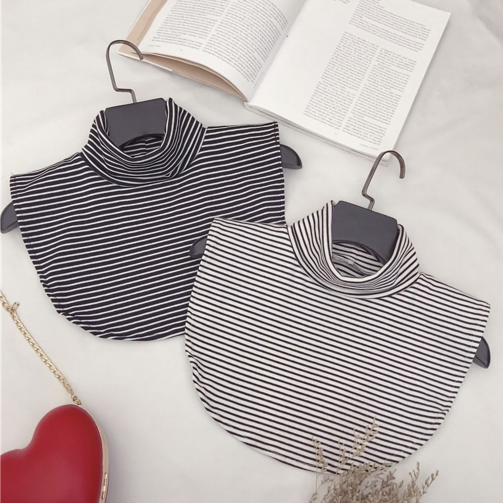 Faux Col Double Usage Coton Respirant Dames Col Roulé Tricot Faux