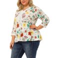thumbnail image 3 of Camiseta de trabajo Agnes Orinda floral encaje V XL, 3 of 7