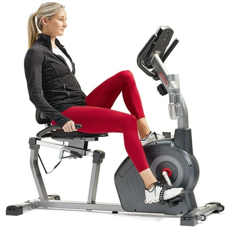Sunny Health & Fitness Indoor Exercise Recumbent Cycling Bike, Elite Interactive Series w Smart Bluetooth & FREE SunnyFit® App- SF-RB420046