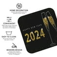 thumbnail image 4 of Disketp Happy New Year 2024 Funny Coasters,4 Pcs Leather Coasters With Holder, Perfect Housewarming Hostess Gifts,Protect Furniture From Water Marks Scratch, 4 of 9