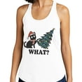 thumbnail image 2 of What Christmas Cat Tank Top Fitted Racerback Women's Small White, 2 of 5