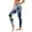Dark Blue, variant on Bibifish Womens Yoga Pants Navy Watercolor Print Yoga Pants High Waist Stretchy Fabric Art Class & Casual Walk Artistic Leggings