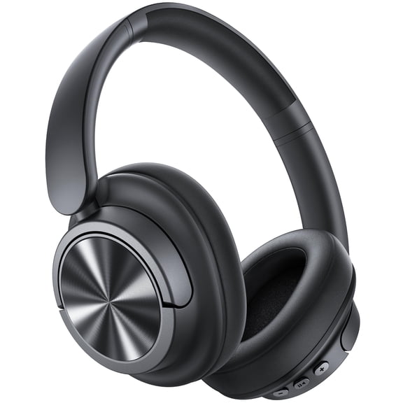 Hybrid Active Noise Cancelling Headphones 120h Playtime Wireless 6.0 Over Ear With 6 Enc Hd Call Mic Hi-res 360° Spatial Audio Anc Headphone For Travel Workout Black